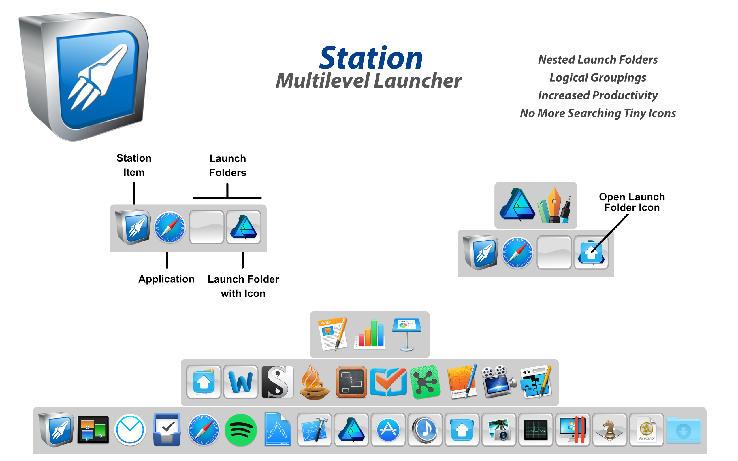 Station 1.4 - Multilevel Dock for macOS Image
